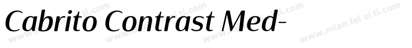 Cabrito Contrast Med字体转换